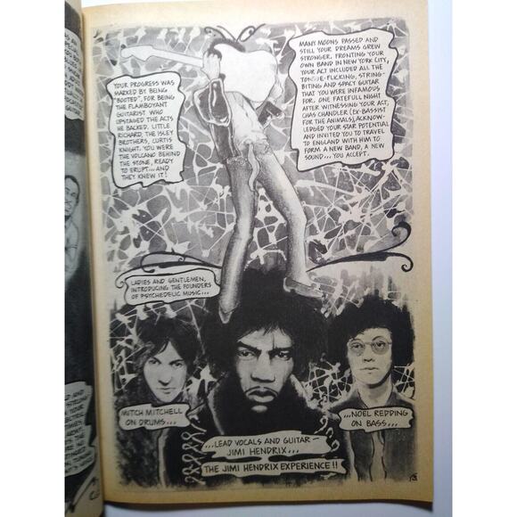 Jimi Hendrix Rock Fantasy Comic August 1990 Psychedelic Rock Artwork Vintage NOS - Picture 7 of 10